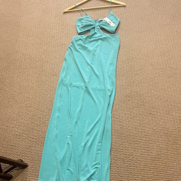 Alice + Olivia Turquoise Prom Dress - Picture 3 of 7